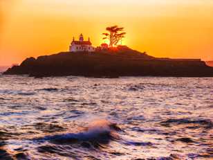 Crescent City Lighthouse sunset-9310